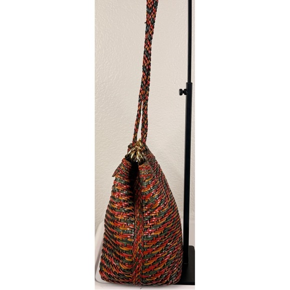 CEM 1990's vintage woven natural leather crossbody/shoulder bucket bag - Picture 4 of 16